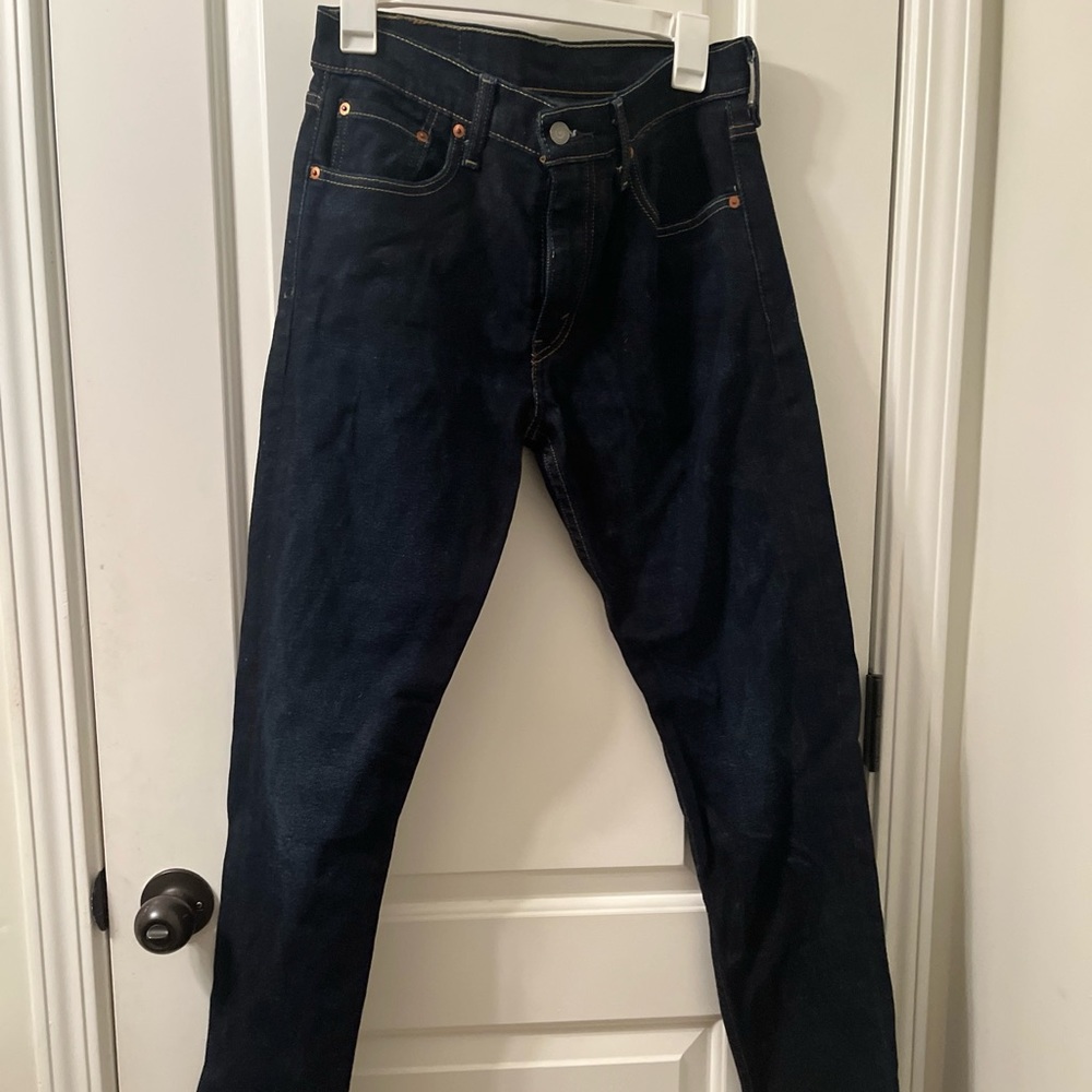 Levi Strauss & Co. 512 Men's Blue Denim Jeans Zip Button Pockets Dark Size 30x32